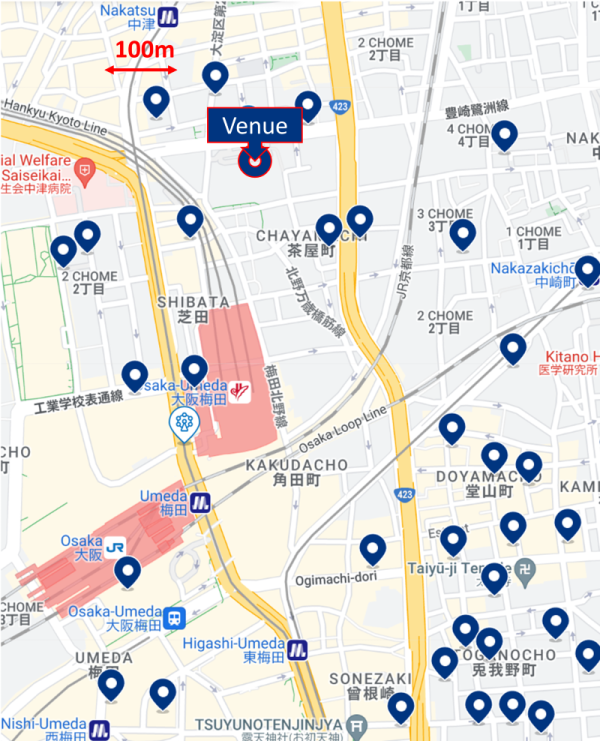 Osaka venue and hotels