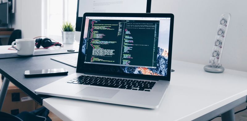 Laptop on a desk