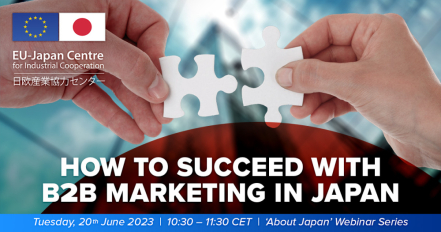 &quot;How to succeed with B2B marketing in Japan&quot; webinar poster