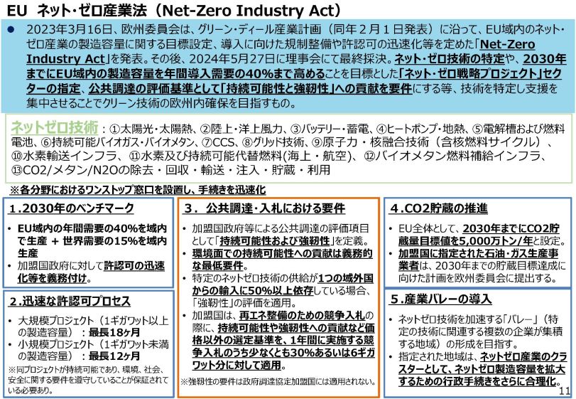 METI summary of EU NZIA